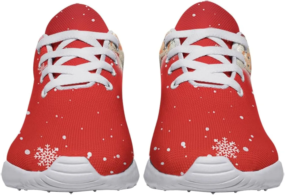 Sonzj-II Christmas Shoes Women Running Shoes Men Lightweight Walking Sneakers Mesh Athletic Sport Shoes