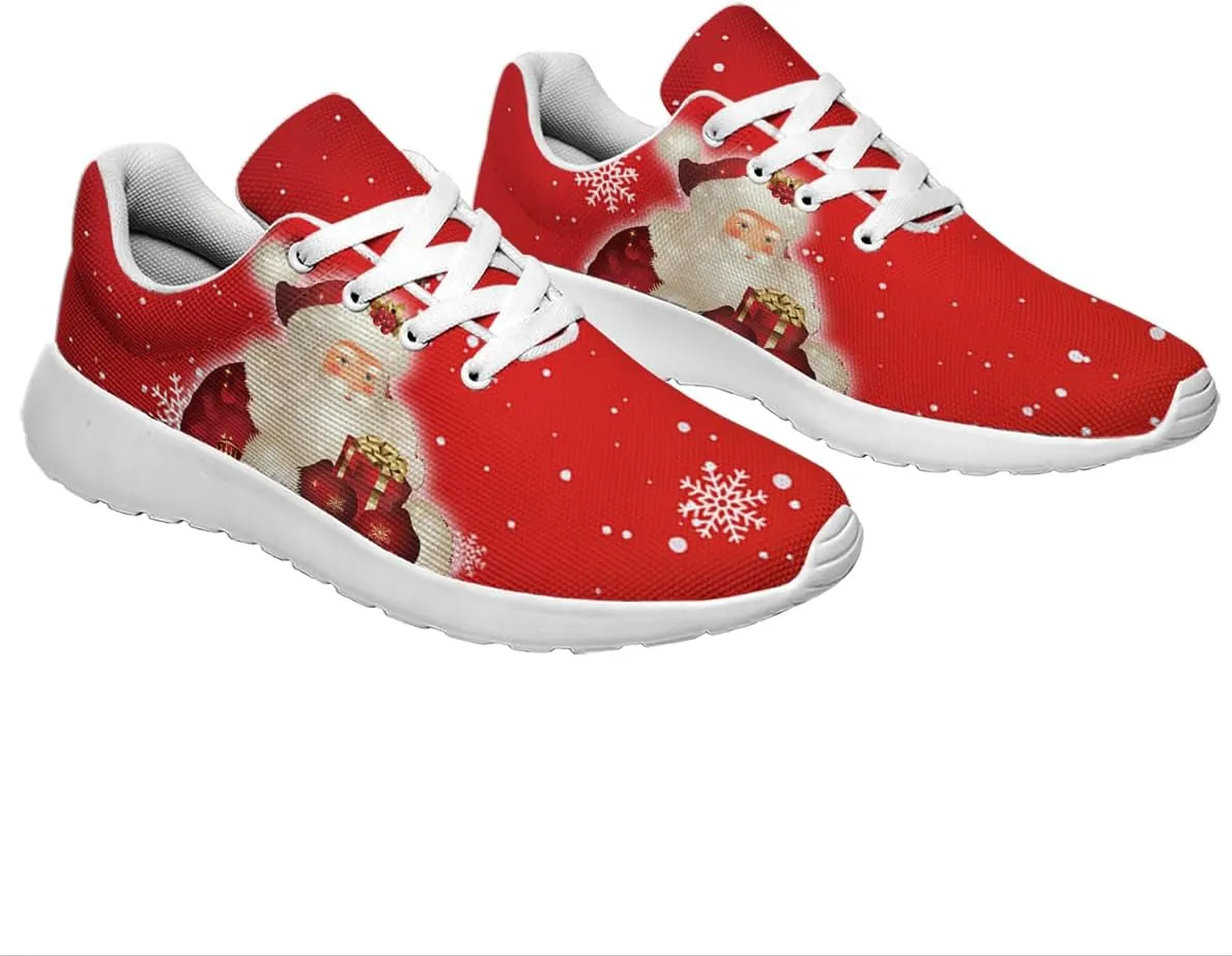 Sonzj-II Christmas Shoes Women Running Shoes Men Lightweight Walking Sneakers Mesh Athletic Sport Shoes