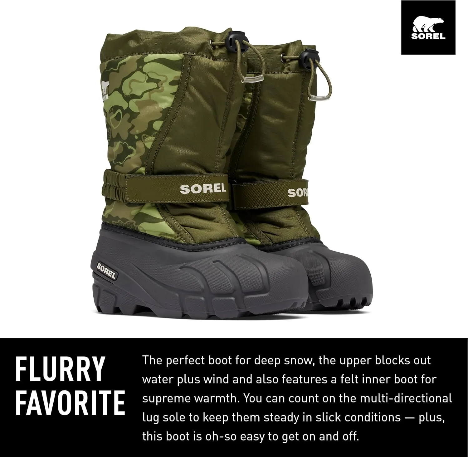 Sorel Unisex-Child Flurry Boot Print