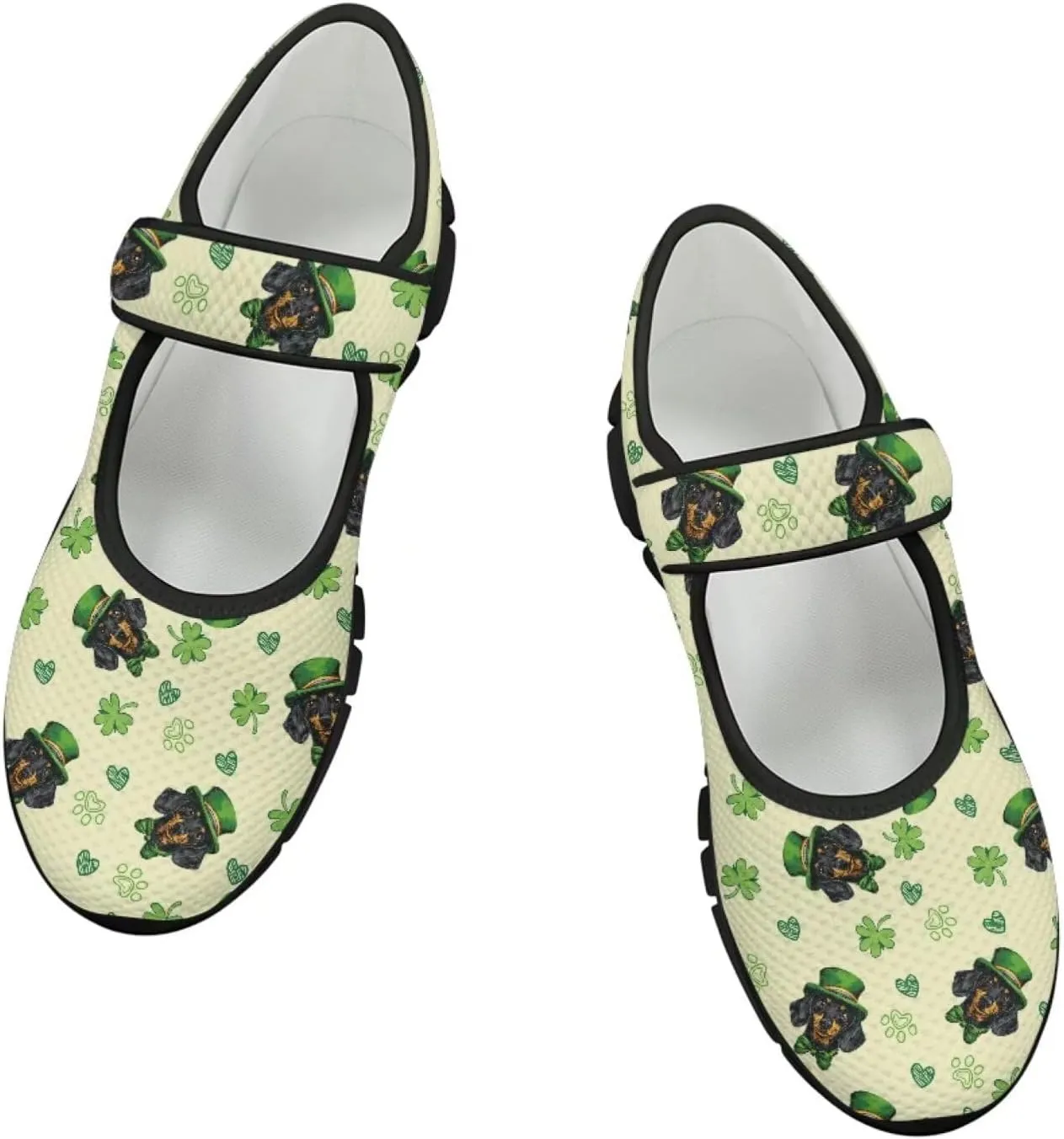 St Patricks Day Mary Jane Shoes for Womens Casual Breathable Casual Flats Non Slip Fashion Walking Sneakers