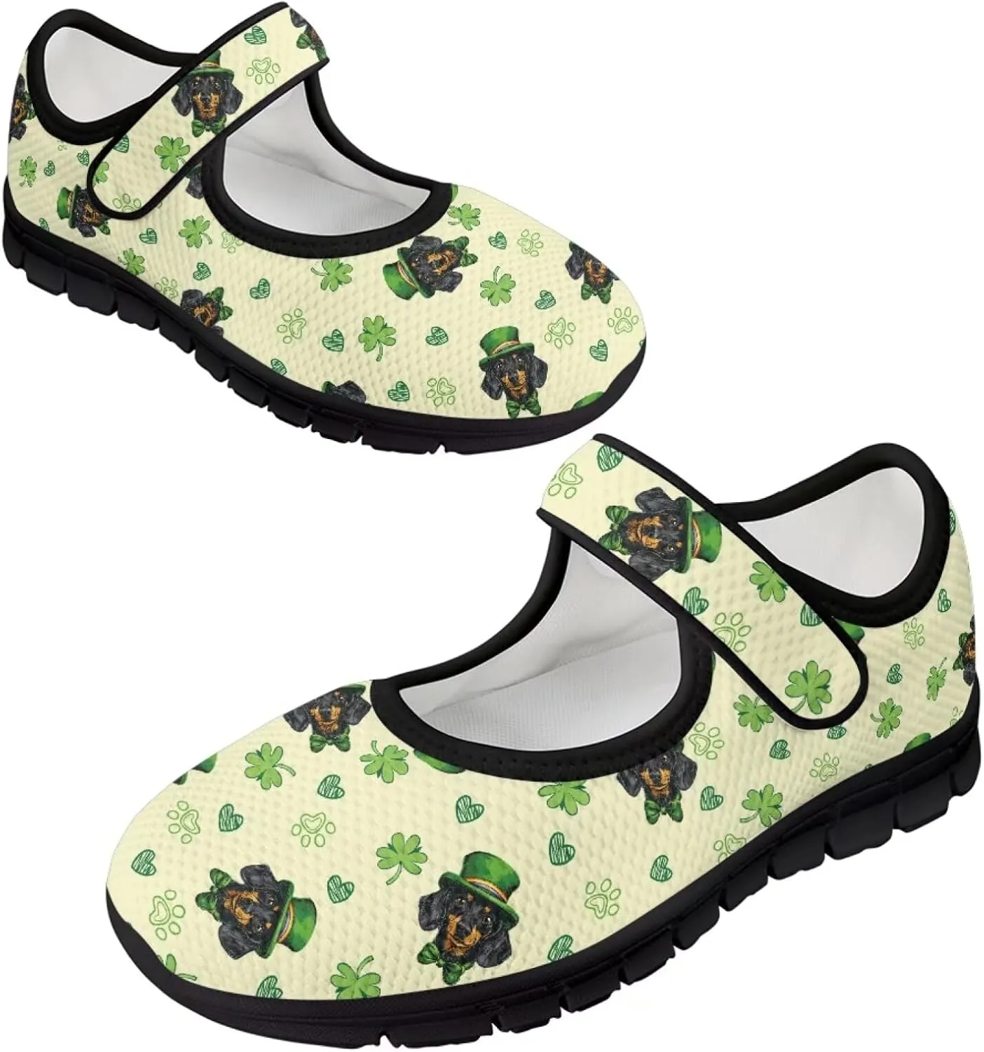 St Patricks Day Mary Jane Shoes for Womens Casual Breathable Casual Flats Non Slip Fashion Walking Sneakers