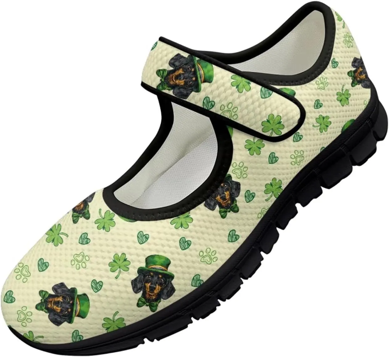 St Patricks Day Mary Jane Shoes for Womens Casual Breathable Casual Flats Non Slip Fashion Walking Sneakers