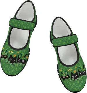 St Patricks Day Mary Jane Shoes for Womens Casual Breathable Casual Flats Non Slip Fashion Walking Sneakers