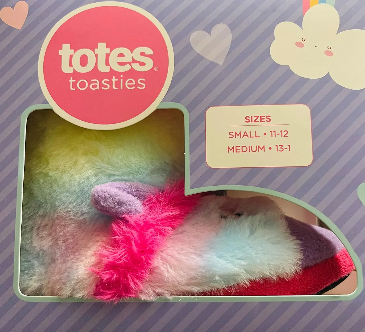 totes Toasties Girls Boys Kids Warm Soft Lightweight Washable slip on Toddler Child Boot Slipper with Cute Animal design, Non-Slip Rubber Sole Booties Slipper- Small 11/12