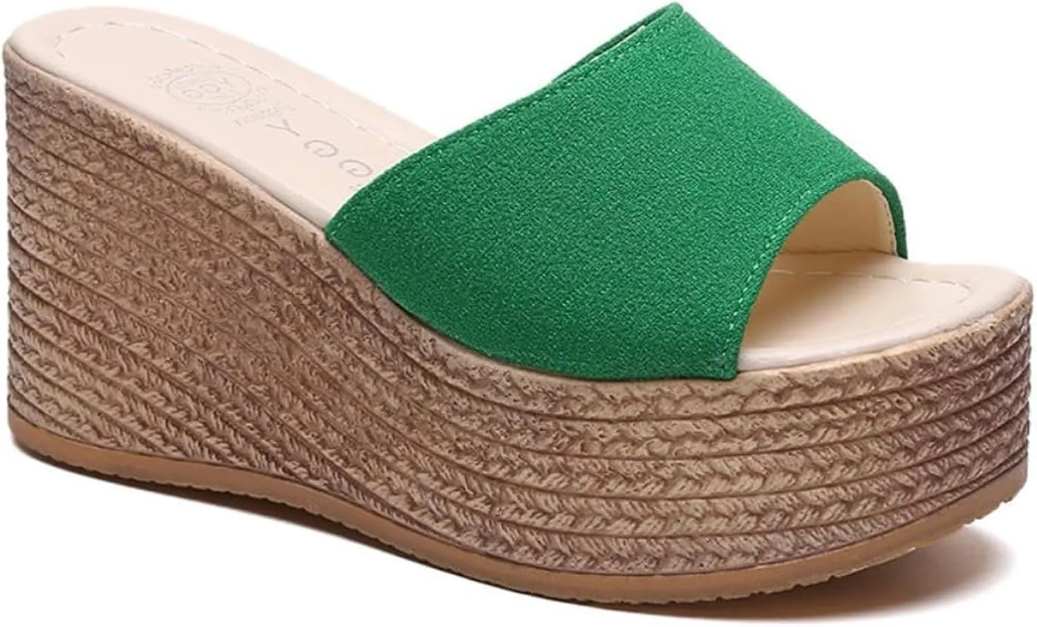 Wide Straps Platform Wedge Sandals for Women Breathable Open Toe Espadrille Sandals Comfort Slip On Mules Summer Casual Beach Slides