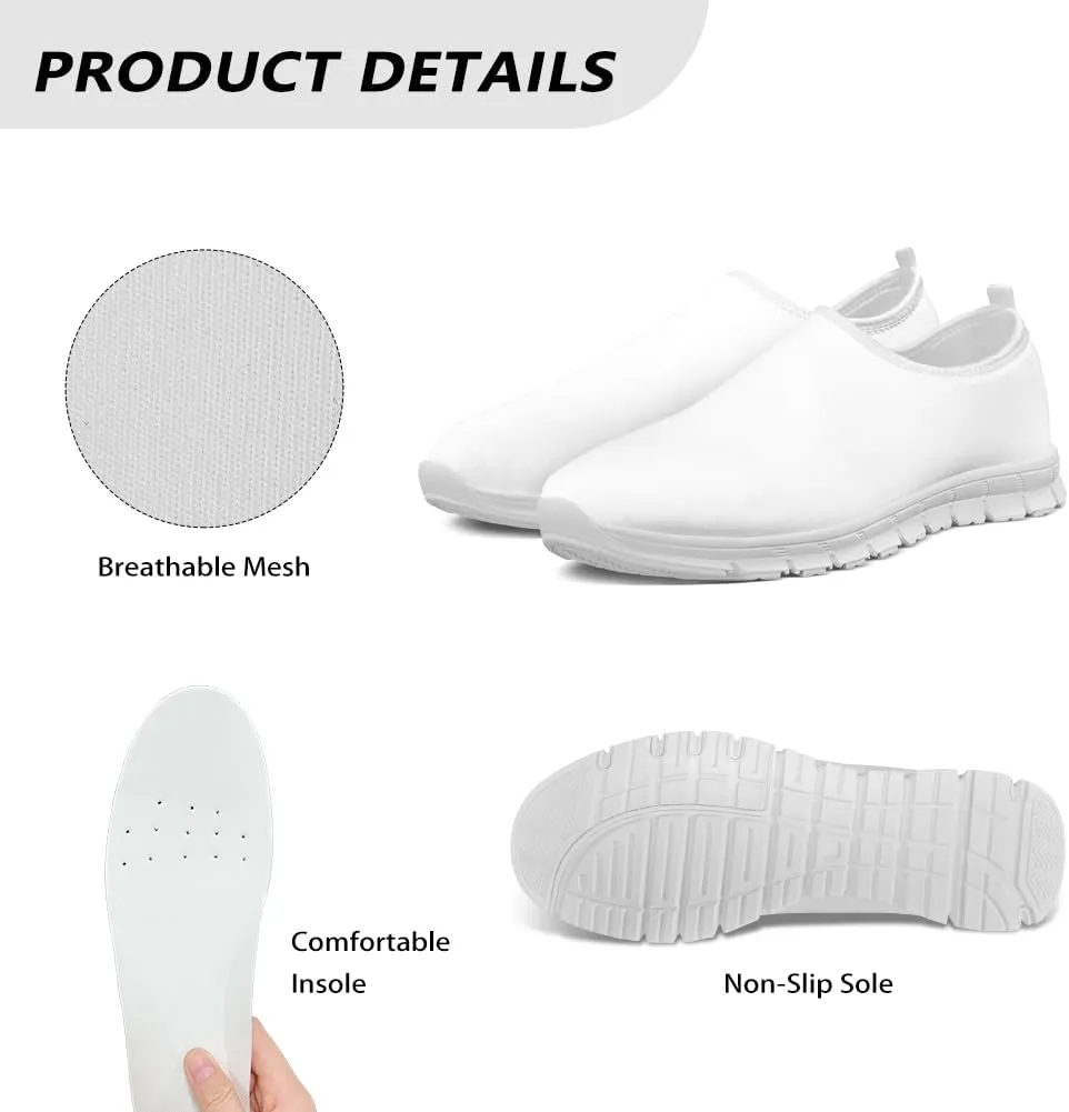 Women's Christmas Sneaker Casual Low-Top Lightweight Walking Shoes Cozy Slip On Anti-Skid Holiday Walking Sneaker for Ladies US 5.5-11.5