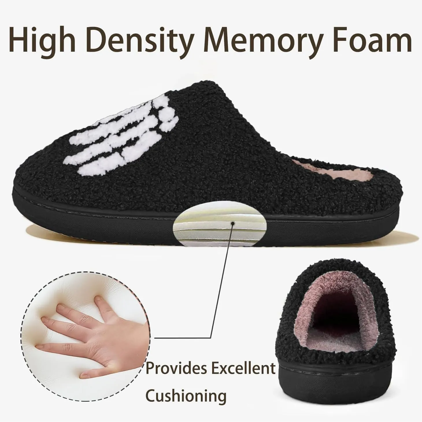 YJEUS Women's Men's Heart Heart Slippers Strawberry Cherry Mushroom Slippers Evil Eye Slippers Cartoon Animal Cat Slippers Memory Foam Cozy Plush Slippers Couple Indoor Household Slippers